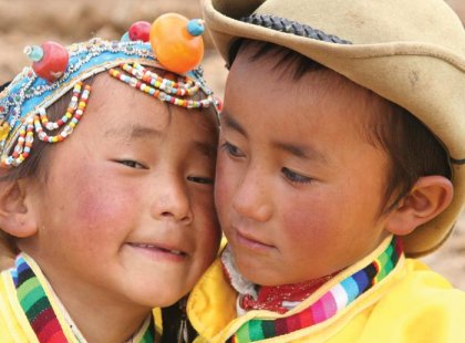 china zhongdian brother sister locals kids