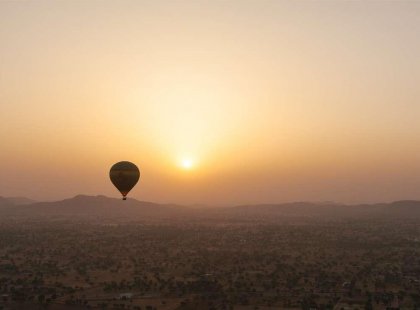 India Jaipur ballooning sunset