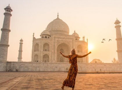 Women at Taj Mahal Agra India