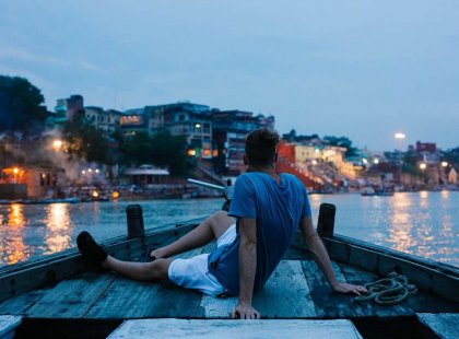 India Varanasi Ganges Boat