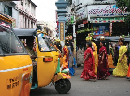 india chennai colorful streets