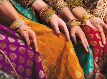 india bollywood colourful saris jewellery