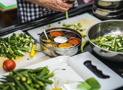 HHSV Preparation for cooking class on India Vegan Food Adventure