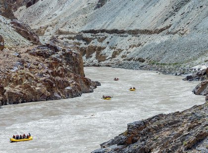 India, Ladakh, Zanskar river, Rafting