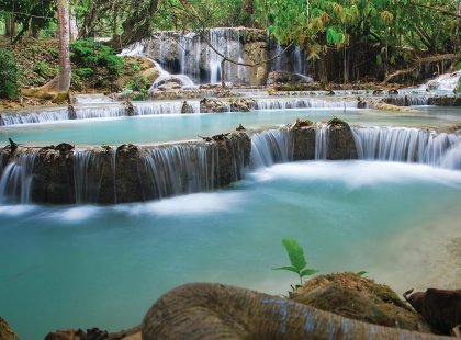 Laos, Luang Prabang, Kwangsi waterfalls