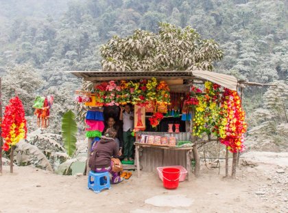 Nepal pokhara tiny stall