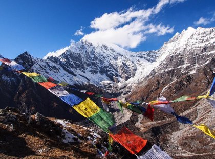 Enjoy spectacular views of the Himalayas, as you trek through the Tamang & Langtang heritage trail