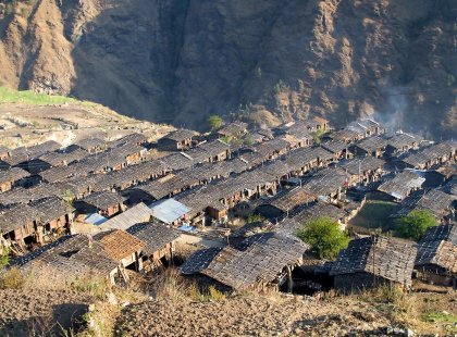 Gatlang village on the Tamang heritage & Langtang valley trek