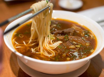 Taste the Taiwanese national dish of Beef Noodle Soup
