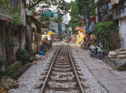 Vietnam street train