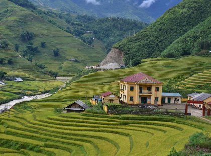 vietnam sapa rice terrace bungalow