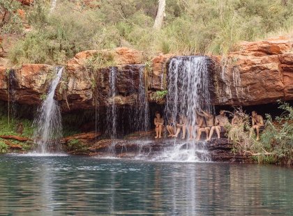 australia wa karijini national park waterfall