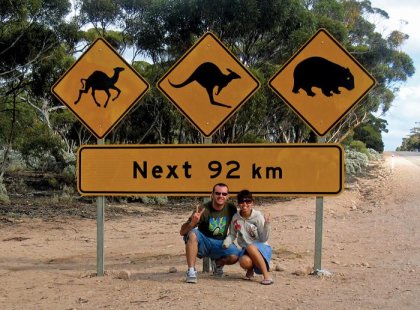 australia wa nullabor plain western road signs