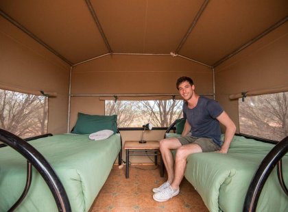 Basix accommodation in Uluru National Park Australia with Intrepid Travel