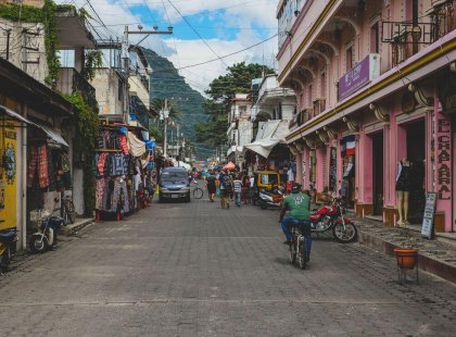 The streets of Antigua in Guatemala - Central American Journey with Intrepid Travel