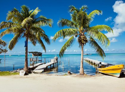 Belize, Caye Caulker, Island Beach