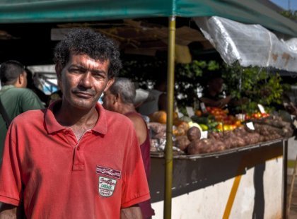 A local fruit seller in Havana, Cuba