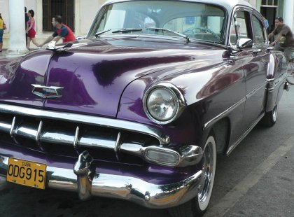 Check out the beautiful vintage cars in Havana, Cuba