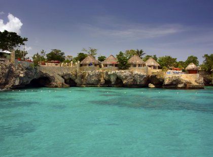 Huts on the beach in Negril