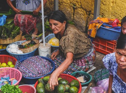 Visit the markets in Antigua, Guatemala and sample some of the many wonderful goods on offer