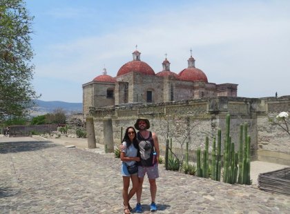 Intrepid Travel Mexico Oaxaca cactus pax building