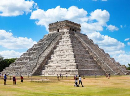 Iconic Chichen Itza Mayan Temple, Mexico
