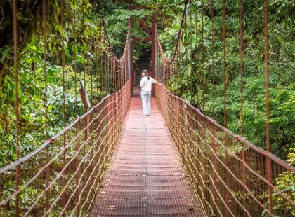 Intrepid Travel costa rica monteverde suspension bridge pax