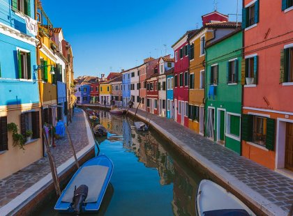 Burano Canal in Venice, Italy