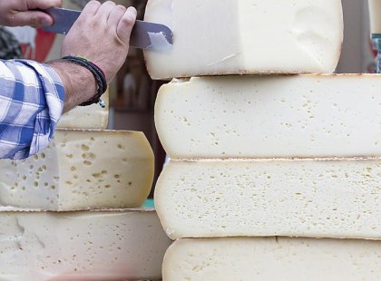 cheese maker in Thessaloniki, Greece