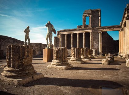 Ancient ruins in Pompeii, Italy