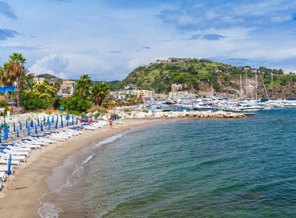 The beaches of Procida on the Amalfi Coast,Italy