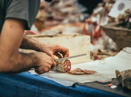 Intrepid Travel italy salami market food