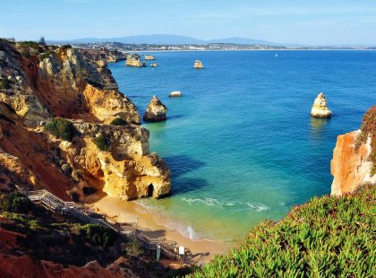 Lagos beach and scenic ocean view, The Algarve, Portugal