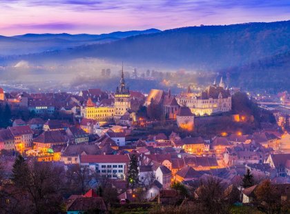 The medieval fortress Sighisoara city, Transylvania, Romania