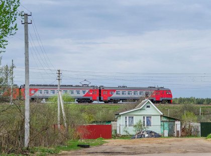 RZD train in Far-East Russia