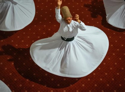 Witness the famous Whirling Dervish of Turkey