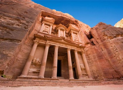 Intrepid Travel jordan petra treasury monument facade