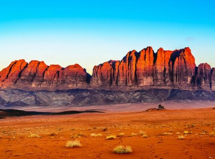 Intrepid Travel jordan wadi rum jebel qatar mountain morning