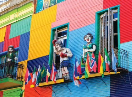 Colourful buildings in La Boca, Buenos Aires, Argentina