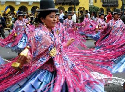 Peru, Lima, traditional dancers