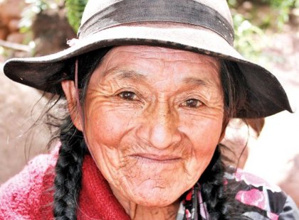 local woman in Sucre, Bolivia