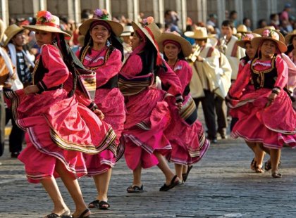 Peru, traditional dancers