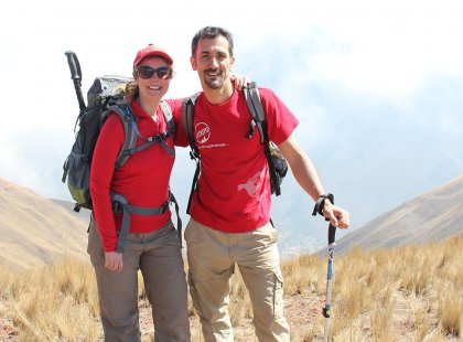 Climbing the inca trail in Peru