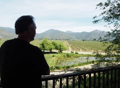 Looking over the Emiliana Winery, Casablanca Valley, Chile