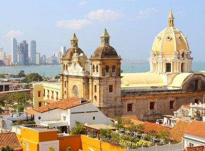 colombia cartagena view cathedral
