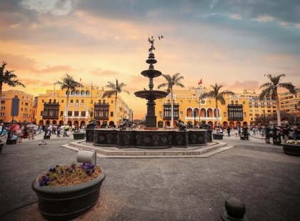 Buildings in main square, Lima, Peru