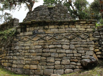 Stone design on Kuelap ruins, Peru