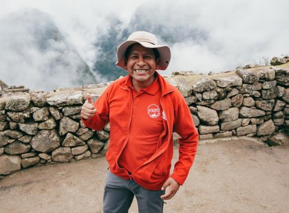 One of our friendly guides in Machu Picchu, Peru