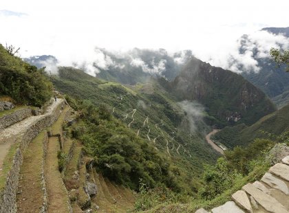 The Inca trail in Machu Picchu, Peru