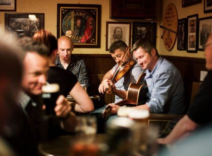 Pubs are family-friendly in Ireland as they often double as restaurants. Live music is common and part of the entire Irish experience.